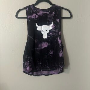 Under Armour Black and Purple Muscle Tee